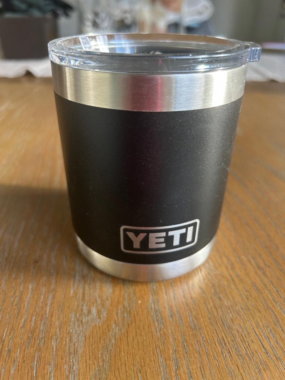 Yeti Black Stainless Steel Rambler Lowball with Clear Lid